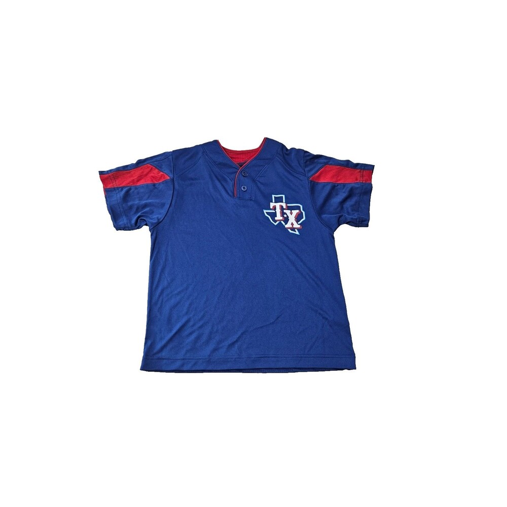 Alleson Athletic Blue Short Sleeves V Neck Pullover Men's Jersey